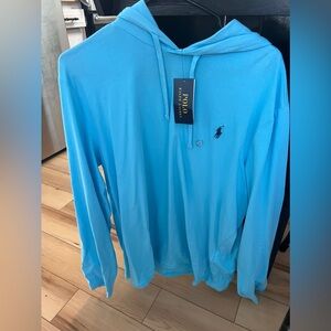 Men’s polo Ralf Lauren lightweight hooded shirt size Large